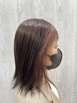 テーラヘアー 高座渋谷店(TELA HAIR)&nbsp;ミディアムヘアー×フェイスフレーミングピンクベージュ