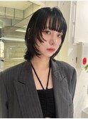 顔まわりカットレイヤーボブウルフボブ姫カットデザインカット