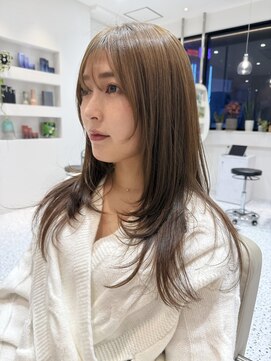 オン キャナルシティ博多前店(on) 【晴音】ロングレイヤー/オリーブベージュ/30代