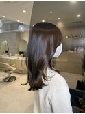 縮毛矯正ミディアムレイヤーコスメストレート