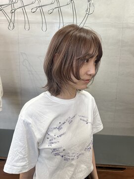 ニール 名古屋 伏見 丸の内(NEELU) 【RIE】顔まわりレイヤーの柔らかベージュ