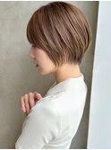 前下がりひし形ショートボブ30代40代50代くびれヘア丸顔面長銀座