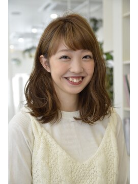 アドラーブル 長岡リップス旭岡店(adorable) 小顔ダブルバング★透明感×ブランジュ