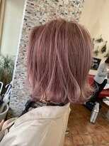 スパイラル 広小路店(SpiraL)&nbsp;切りっぱなしボブ×ピンクカラー