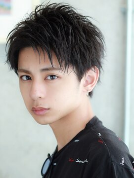 リップス 池袋(LIPPS) ワイルドツーブロック アップバング テクノ クニ