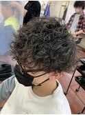 無造作ツイストスパイラル 波巻きパーマ マッシュ