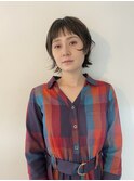 シースルーベビーバングボブウルフ