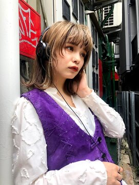 エースハバナ 渋谷(1 HAVANA) ハイトーン/ダブルカラー/ミディアムスタイル