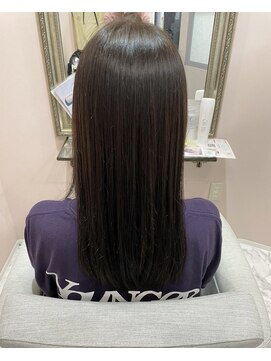 スレーヌサロンハナレ 北千住美容院(Sereine salon HANARE) 透明感カーキカラーにつやつやプレミアムヘアエステ