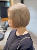 ブロンドボブ_チェリーブラウンフェミニンロング_ba367022