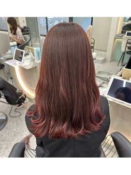 ロンド マーレ 天神大名店(Lond mare) ピンクブラウン/暖色カラー/カシスピンク/韓国ヘア/顔周りカット