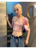 ホワイトベージュ/ハイトーンショート