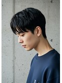 ニュアンスパーマ　韓国マッシュ　ブルーブラック