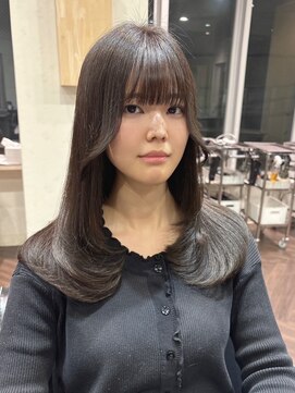 ニーフ 恵比寿(neaf) イメチェンホワイトブロンド外ハネボブ 美髪ワイドバング