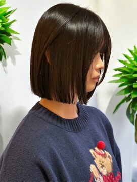 シエル バイ ケンジ 登戸 生田(CIEL by KENJE) タッセルボブ切りっぱなし顎下3cm小顔韓国ヘア顔周りカット