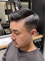 アイティーバイアルバム 下北沢店(IT by ALBUM) サイドパート、ミドルフェード［ブリーチ/ダブルカラー]
