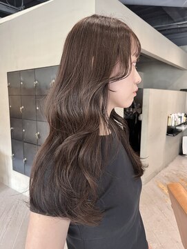 ヘアー アイス ルーチェ(HAIR ICI LUCE) ブリーチなしグレージュカラーレイヤーカットブラウンカラー中西