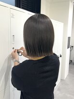 ノウハウ キョウト(KNOWHOW kyoto)&nbsp;暗髪グレージュヘア/切りっぱなしボブ/ミニボブ