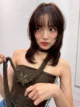 ハニー 町田(HONEY) ハッシュカット/ミディアムレイヤー/ココアブラウン/シャギー2