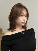 ヨーク(YOKE)&nbsp;レイヤーボブくびれヘアダブルカラーヘーゼルブラウン