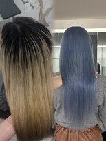 エトワール(ETOILE)&nbsp;ペールブルー/水色/ロングリタッチ/ブリーチ/ロング/ハイトーン