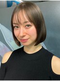綺麗なラインボブ×艶々トリートメント◎
