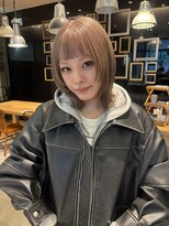 サラビューティーサイト 志免店(SARA Beauty Sight)&nbsp;【ミルクティーベージュ×レイヤーボブ】ケアブリーチ