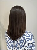 白髪もしっかりカバー しっとりまとまる大人セミロング 30代40代