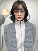 ゆるふわパーマ結べるくびれボブミントブラウン