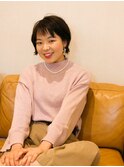 アシメバングで魅せるラフショート