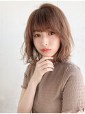 アッシュベージュで柔らかミディ☆relian表参道☆