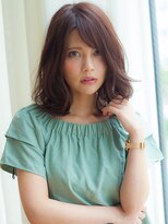 透け感大人可愛い小顔ひし形ピンクブラウン20代30代40代髪質改善