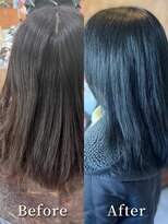 アークスヘアー&nbsp;大人可愛いヨシンモリブルーブラック透明感