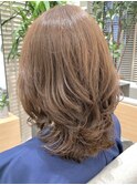 くびれレイヤー　コテ巻き風パーマ