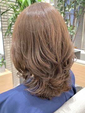 ステアケース 武蔵小杉店(stair:case) くびれレイヤー　コテ巻き風パーマ