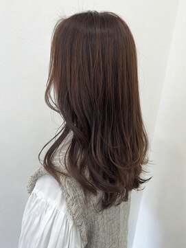 ラニ(RANI) コーラルベージュ×顔まわりレイヤーセミロング