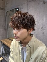 外国人風ニュアンススパイラル無造作マッシュパーマ　1 【影山】