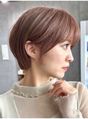 30代40代大人女性/前髪ありショートボブ/ショートヘア/髪質改善