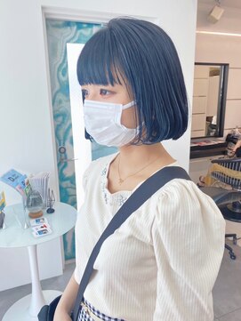 ギグスダブル 栄店(gigs double) 艶髪ボブ/ブルー