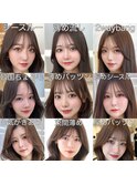 顔まわりカット　前髪カット似合わせ顔周りサイドバングおくれ毛