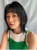 【 ミディアム×顔周りレイヤー×オリーブグレージュ 】浅野美紀