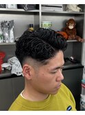 オールバックパーマ