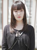 ムクヘアー(muk hair)&nbsp;ストレートミディ×モードバングライン