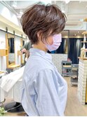 30代40代50代絶壁解消ひし形白髪ぼかし大人ショートボブ【猪狩】