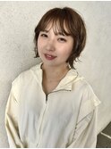くしゅっとパーマ × コンパクトボブ