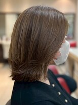 ヘアークリアー 春日部&nbsp;ミセス 外ハネミディアム×アッシュカラー ベージュカラー