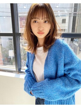 マインバイアフロートギンザ(MYNE by AFLOAT GINZA) 小顔なおくれ毛デザインのミディアムhair