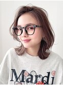 ミディアムレイヤー 美髪 透明感 イメチェン くびれ 髪質改善