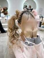 クランルシェ(clan luce)&nbsp;立体リボンサイドポニー/心斎橋ヘアセット