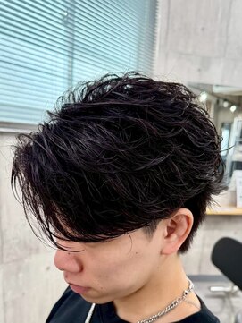 ビカムメンズヘアー 栄店(become men's hair) フェザーパーマニュアンスフェザーパーマ名古屋栄